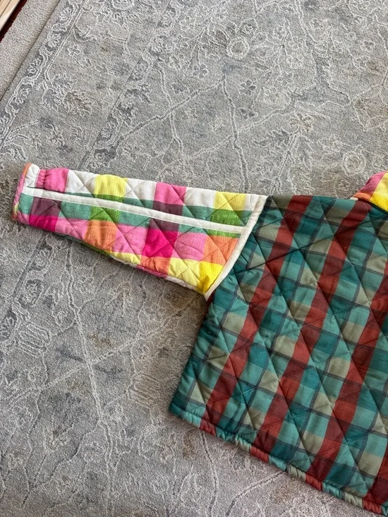 Colorblock Quilted Puffer Jacket - Multicolor - Picture 8 of 9